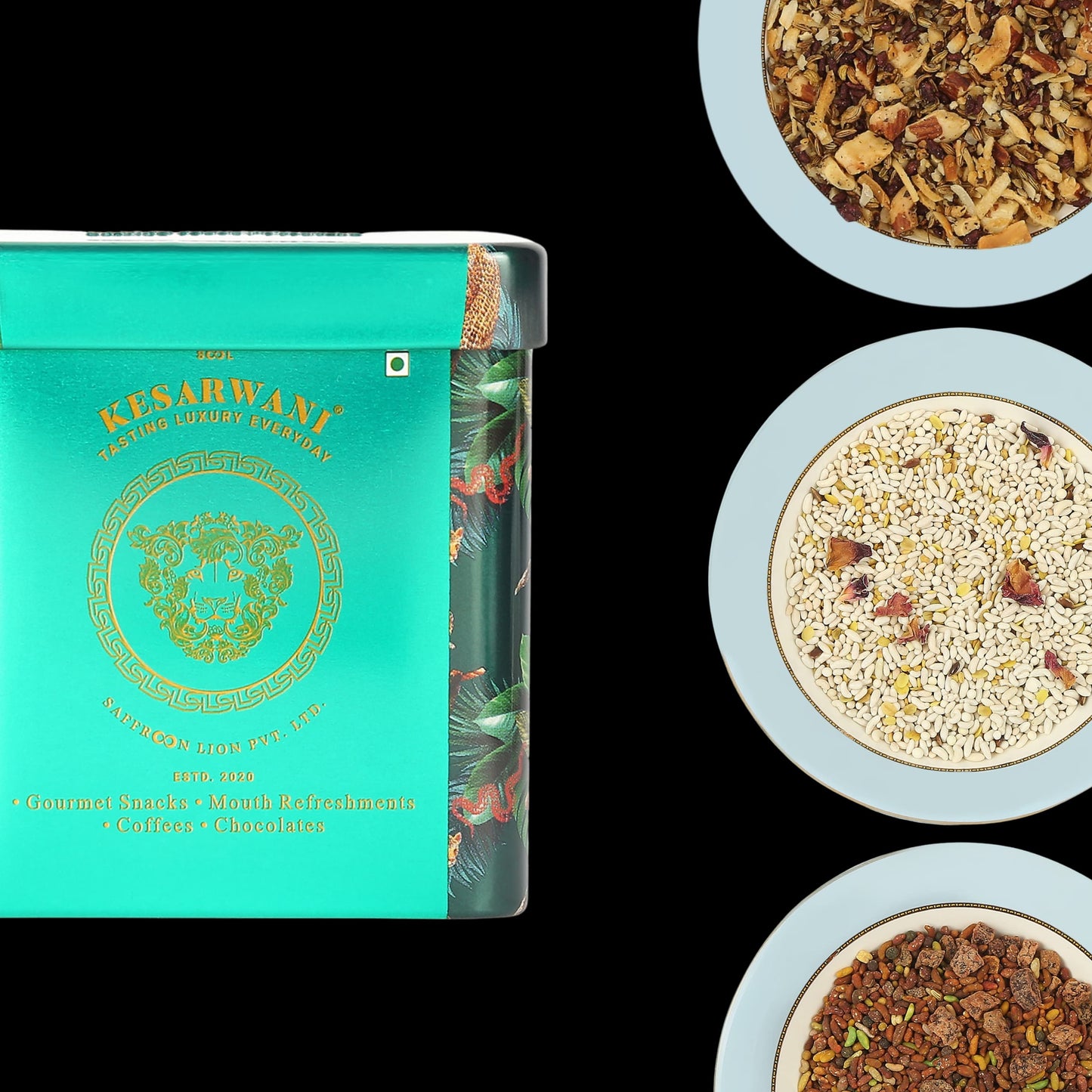Assorted Mukhwas Tin (Almond, Royal Gulab, Chocolate)